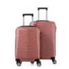 TRAVEL WORLD Ensemble De 2 Valises 55/65 Cm Or Rose