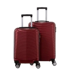 TRAVEL WORLD Ensemble De 2 Valises 55/65 Cm Rouge Foncé
