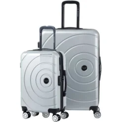 TRAVEL WORLD Ensemble De 2 Valises 55/75cm Argent
