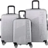 TRAVEL WORLD Ensemble De 3 Valises 55/65/75 Cm Argent
