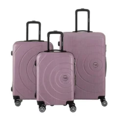 TRAVEL WORLD Set De 3 Valises 50/60/70 Cm Or Rose Mixte