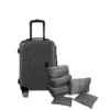 TRAVEL WORLD Valise 50 Cm + Set De 6 Organisateurs Couleur Gris Foncé