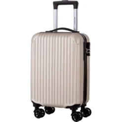 TRAVEL WORLD Valise Trolley 50cm Avec 4 Roues - Couleur CHAMPAGNE