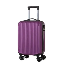TRAVEL WORLD Valise Trolley 50cm Avec 4 Roues - Couleur VIOLET FONCE