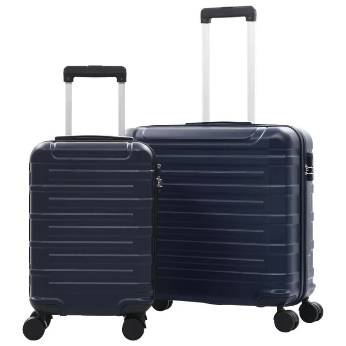 Valise Rigide 2 Pcs Bleu Marine ABS