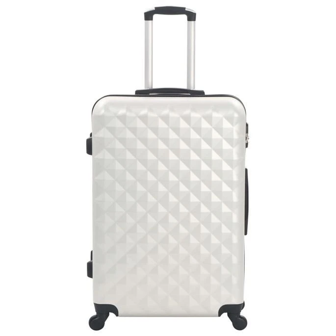 Valise Rigide 3 Pcs Argenté Brillant ABS – Image 3