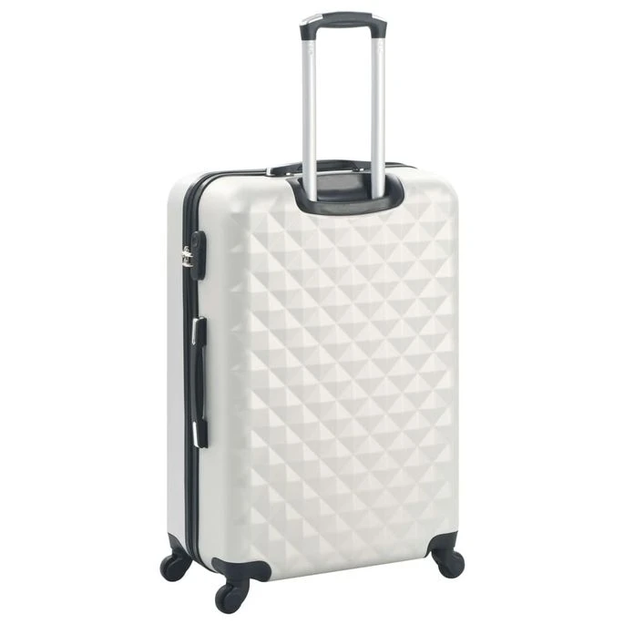Valise Rigide 3 Pcs Argenté Brillant ABS – Image 4