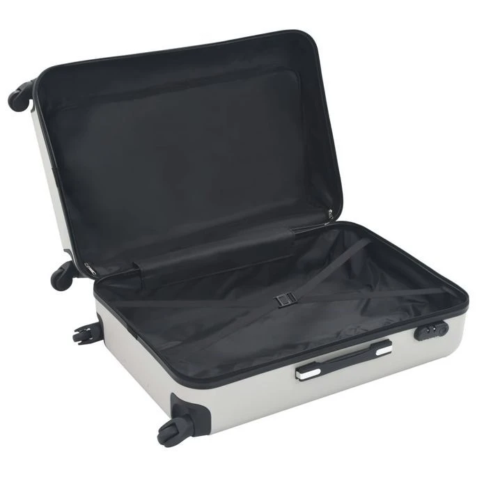 Valise Rigide 3 Pcs Argenté Brillant ABS – Image 6
