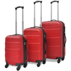 Valise Rigide 3 Pièces Rouge