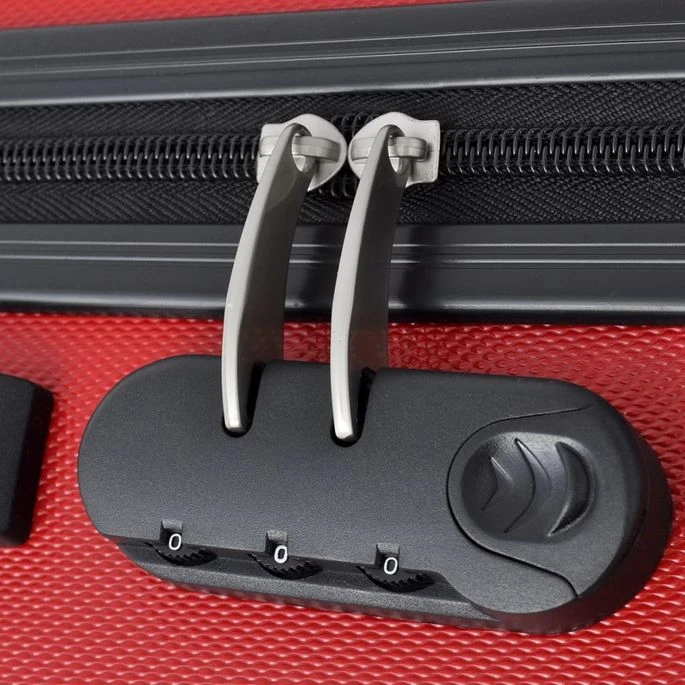 Valise Rigide 3 Pièces Rouge – Image 2