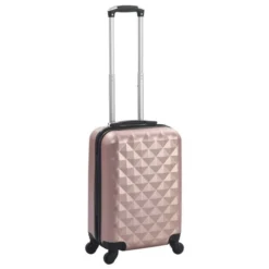Valise Rigide Doré Rose ABS
