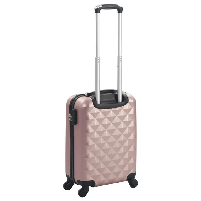 Valise Rigide Doré Rose ABS – Image 3