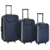 Valises Souples 3 Pcs Bleu Marine Tissu Oxford