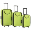 Valises Souples 3 Pcs Vert Tissu Oxford