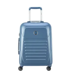VISA DELSEY Valise Cabine Slim Munia Trolley - 55 Cm - 4 Roues - Bleu